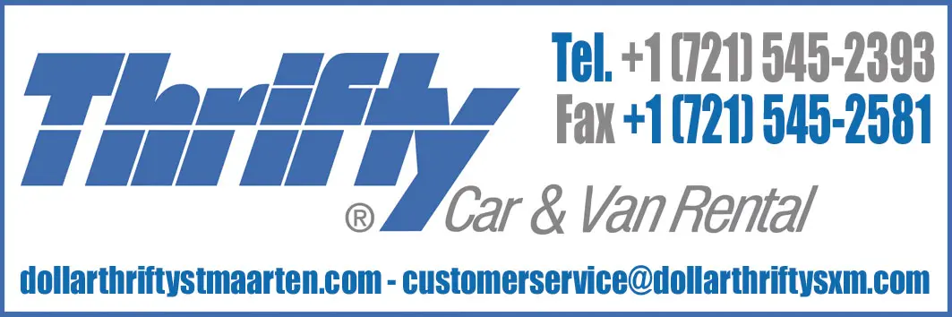 St Maarten Telephone Directory - Dollar rent a car/Thrifty