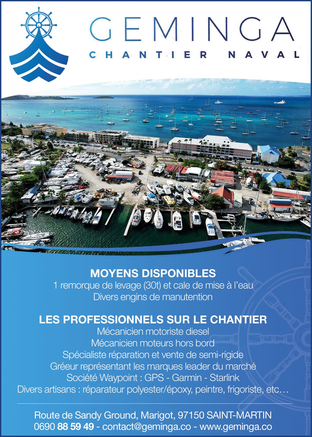 Annuaire Téléphonique St Martin - Geminga Chantier Naval