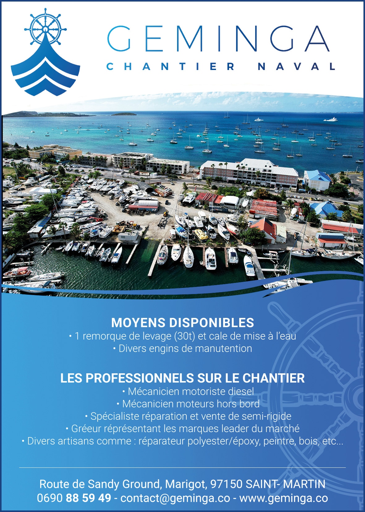 Annuaire Téléphonique St Martin - Geminga Chantier Naval